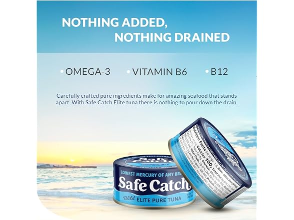 12PK Safe Catch Canned Wild Tuna Fish, 5 oz.