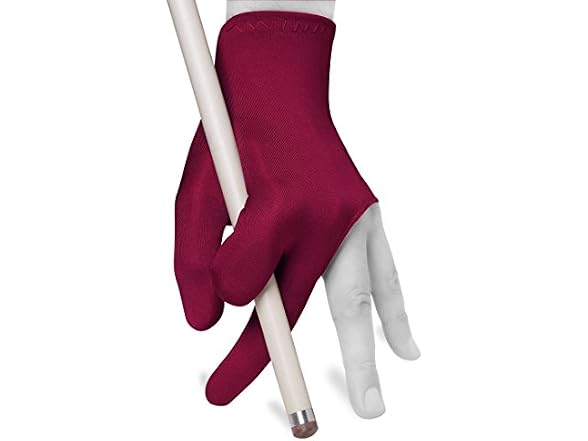 Quality gloves Billiard Fits Either (Burgundy)