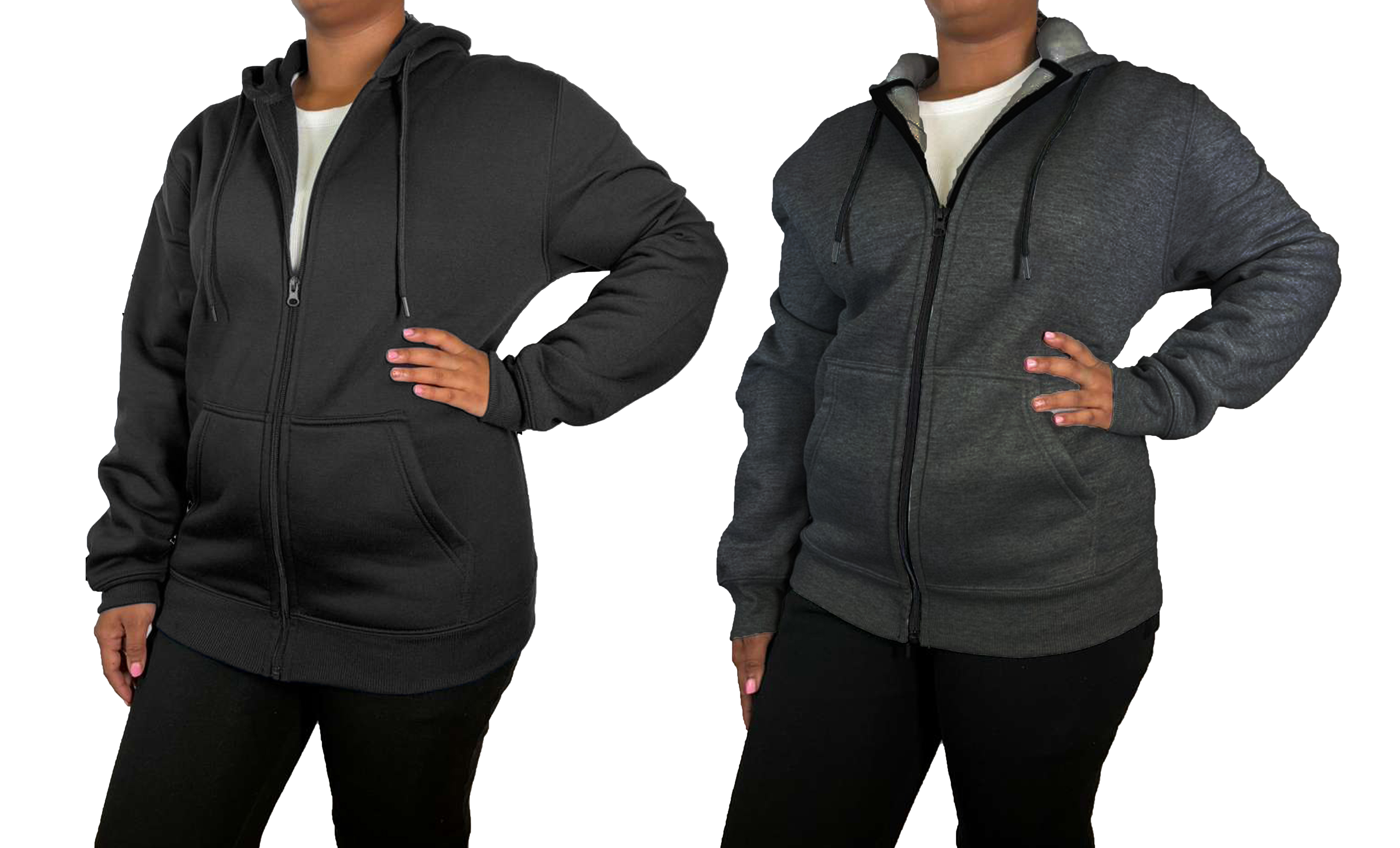 Womens Heavyweight Fleece-Lined Tech Zip Hoodie - Gallery 21