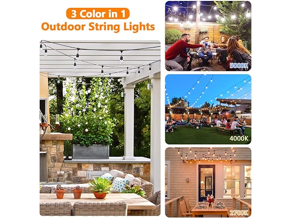 Lakumu 2-Pack 3-Color LED Outdoor Light