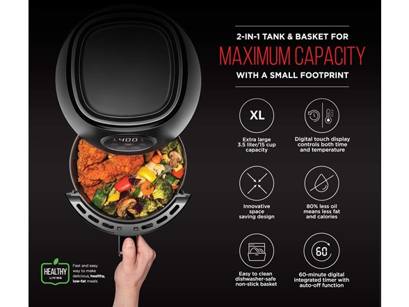 CHEFMAN Small Air Fryer, 3.6 Qt