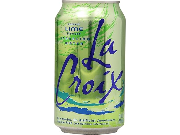 12PK La Croix Sparkling Water, Lime, 12 Fl Oz