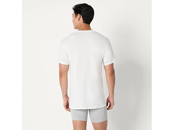 AE Mens VNeck Breathable Cotton Undershirt 6Pk