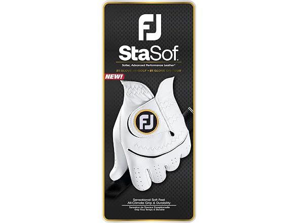 FootJoy Women's StaSof Golf Glove, USA Flag, Large, Worn on Left Hand