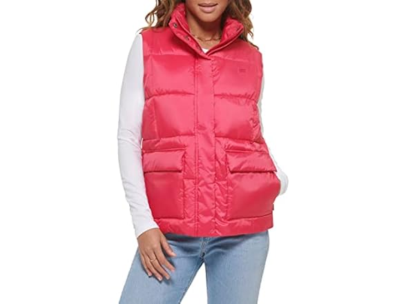 Levis Womens Sporty Box Quilted Puffer Vest (XL)