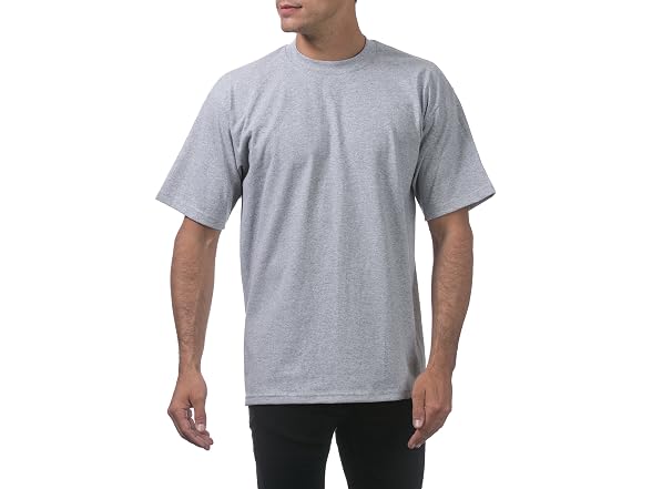 Pro Club Men (3XL) Heavyweight Cotton Crew T-Shirt