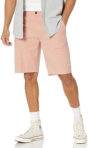 Amazon Essentials Men's Slim-Fit 11" Lightweight Comfort Stretch Oxford Short (Previously Goodthreads), Pale Peach, 32