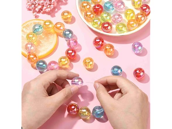 LiQunSweet 110 Pcs 20mm Bubblegum Beads Acrylic Beads
