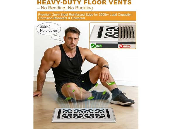 VE NI SCC Satin Nickel Floor Vent Covers
