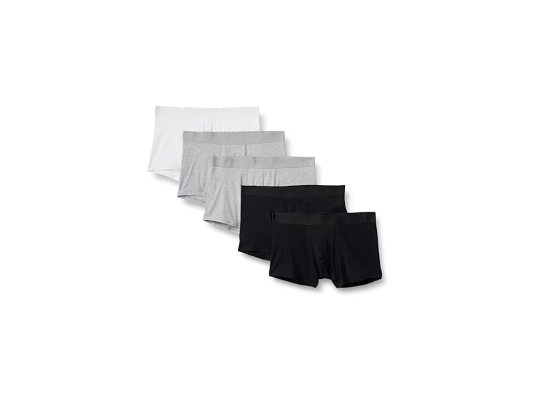 Amazon Essentials Men's Cotton Jersey Boxer Shorts Underwear Pack of 5