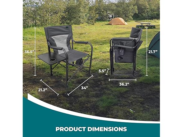 Bliss Hammocks Heated Directors Chair -Choose Color