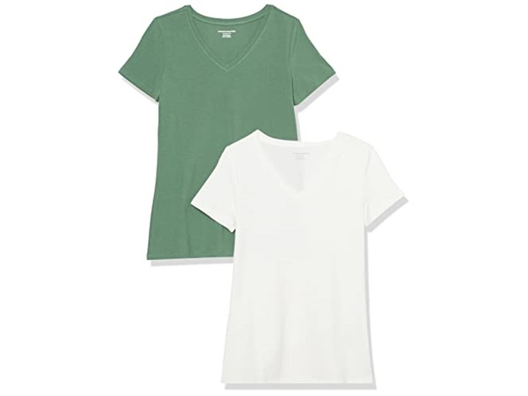 Women's Regular-Fit V-Neck T-Shirt 2 Pk - Gallery 28