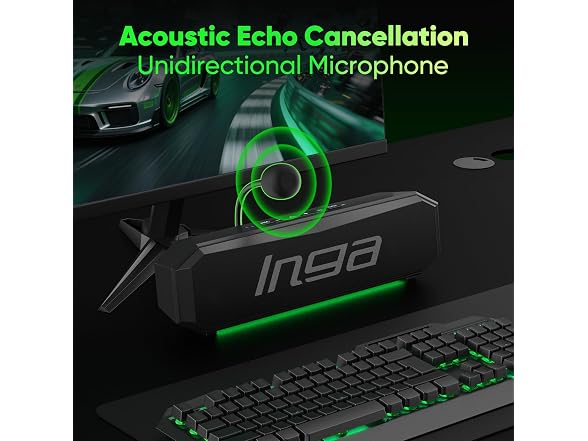 INGA Computer Speakers w/ Detachable Mic
