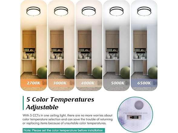 Brightever LED Flush Mount Ceiling Light Fixture Dimmable