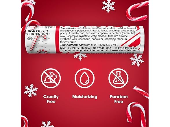 ChapStick Bulk Lip Balm, Candy Cane, 12-Count