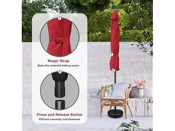 YSSOA 2 Pack 7.5' Patio Umbrella Outdoor