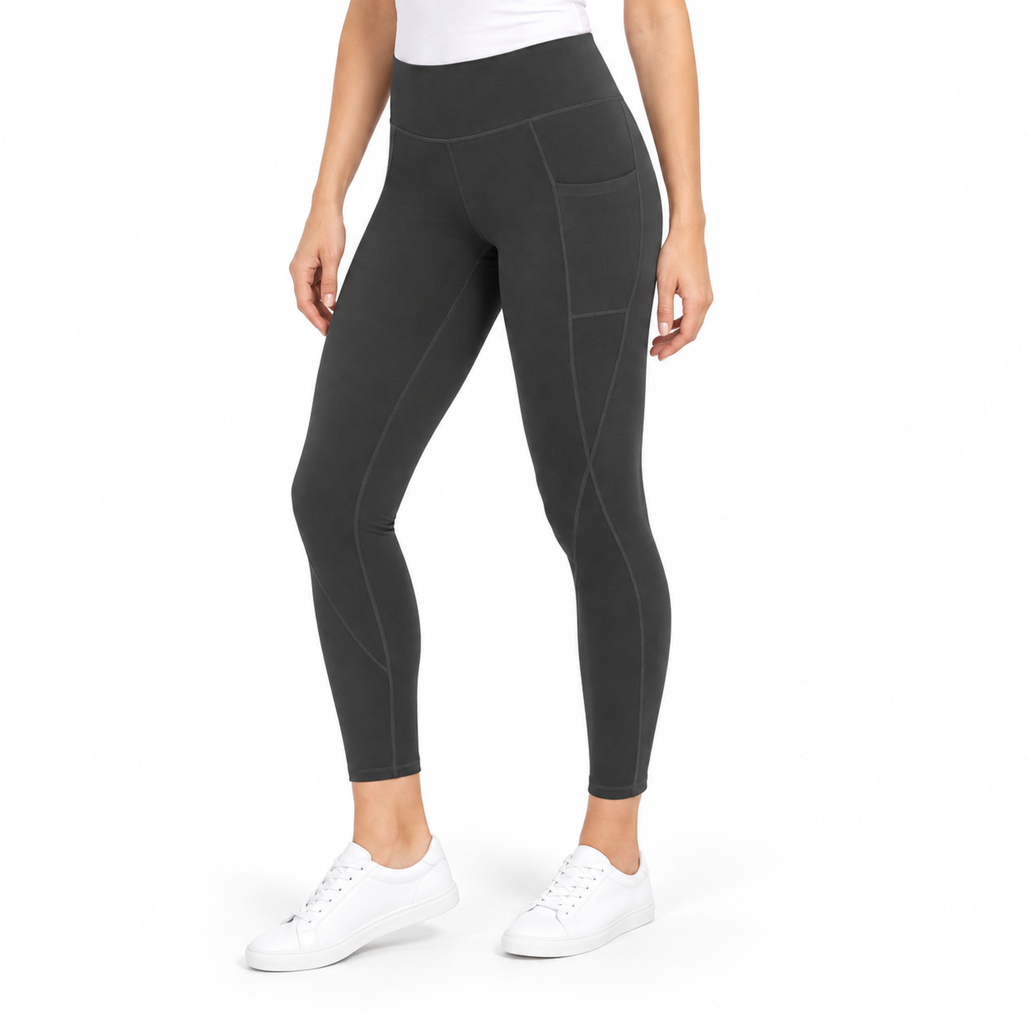 Womens High Waist Leggings - Gallery 7