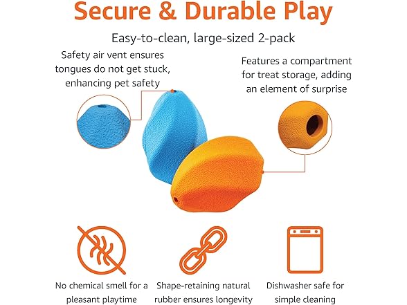 Amazon Basics Interactive Rubber Treat Dispensing Chew Toy