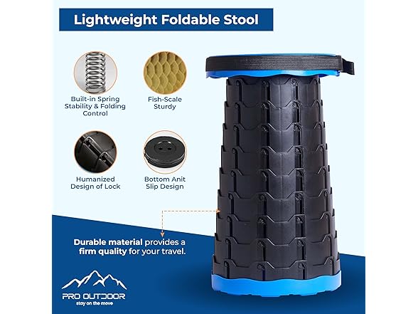 Compact Collapsible Portable Stool