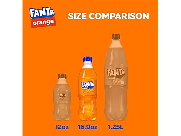 6PK Fanta Orange Soda Soft Drink, 16.9 fl oz