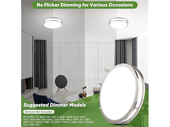 TOBUSA 2-Pack 12" Flush Mount LED Ceiling Lights
