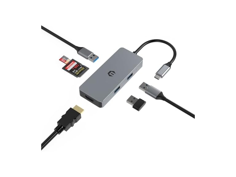 SUTOUG 6-in-1 USB C hub Laptop Docking Station