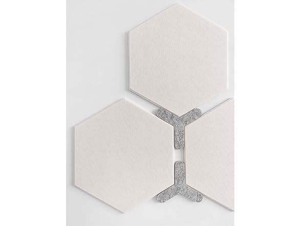 DECORITA Hexagonal Felt Wall Tiles - 12 Pack Noi