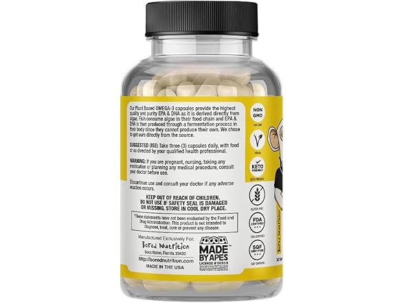Bored Nutrition Vegan Omega 3 and D3