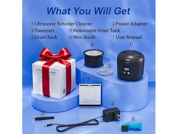Newelkin Ultrasonic Retainer Cleaner Black