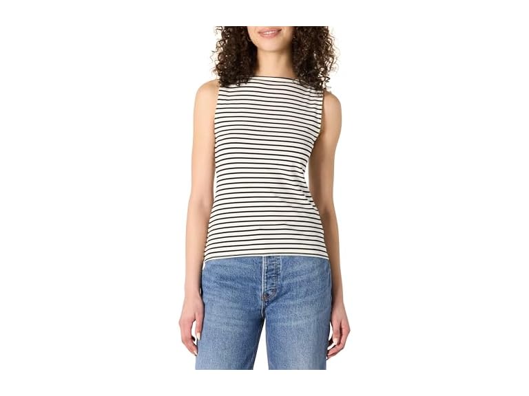 Eggshell White Black French Stripe