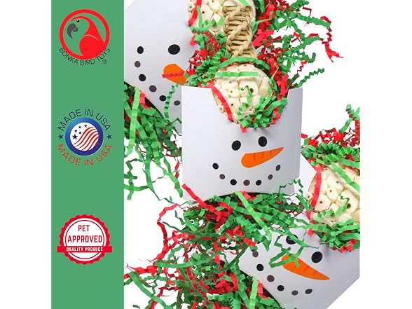 Bonka Bird Toys Christmas Xmas Forage Shred
