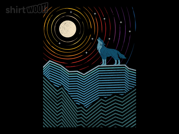 Geometric Wolf Howling at the Moon