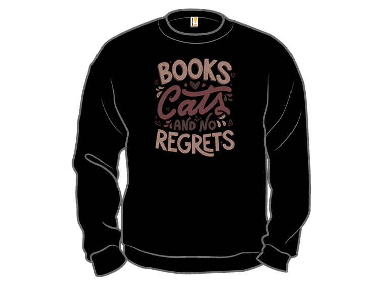 Books Cats  No Regrets