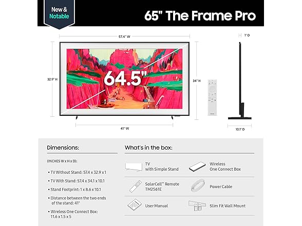 (NEW) Samsung "The Frame" Pro LS03FW (2025 Model)