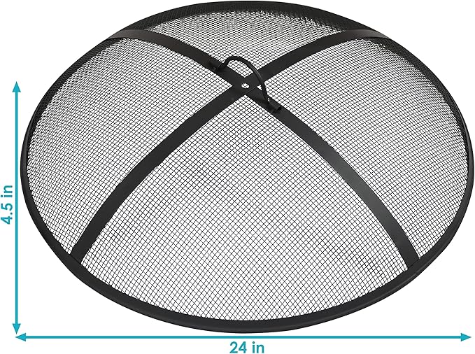 Sunnydaze Steel Mesh Fire Pit Screen 22" - Gallery 13