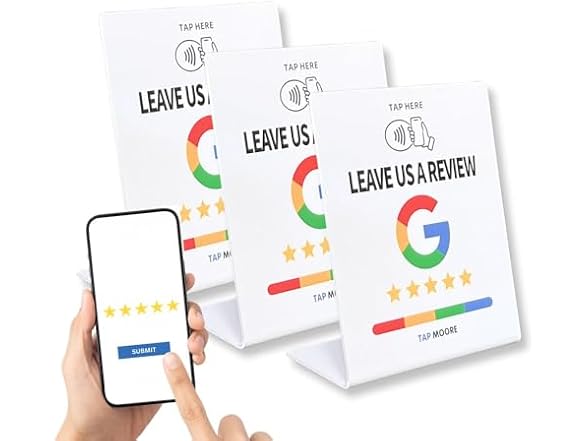Generic 3 Pack NFC Review Tap Stand