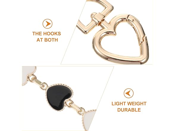 Purse Strap Extender Alloy Metal Heart