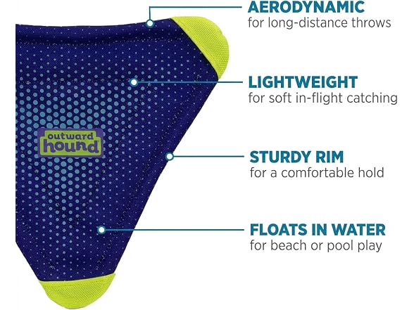 Outward Hound FlyFetch Flyer Dog Toy, Lightweight