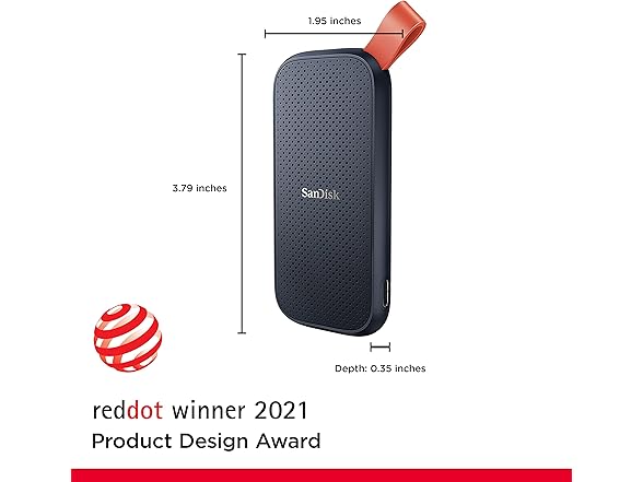 SANDISK 2TB Portable SSD - Up to 800MB/s, USB-C, USB 3.2 Gen 2, Updated Firmware - External Solid State Drive - SDSSDE30-2T00-G26 (Open Box)