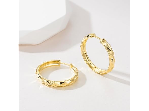 Bangalo 14K Gold Hoop Earrings 25MM