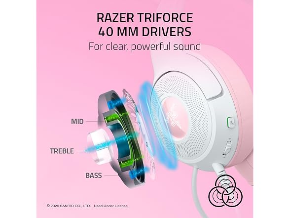 Razer Kraken Kitty V2 USB Wired Headset Hello Kitty Edition