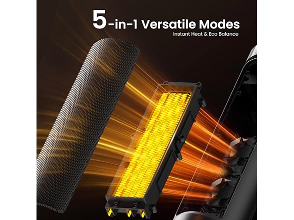 FLANUR 1500W Space Heater Black