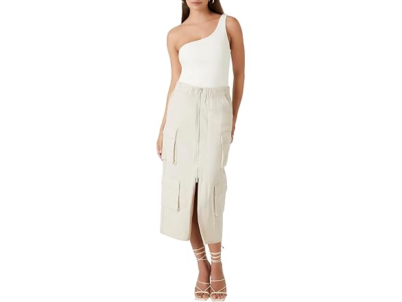 Forever 21 (XS) Twill Cargo Maxi Birch Skirt