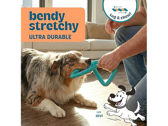 Pupstages Flex-Force Tug Dog Toy for Fetch & Tug