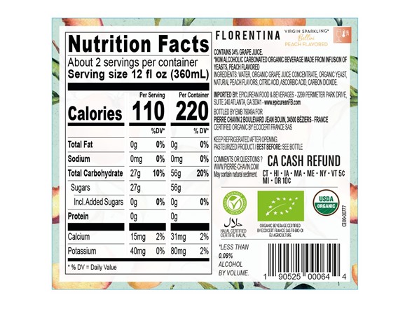 4 Pk Florentina Organic Non-Alcoholic Spritz + Bellini