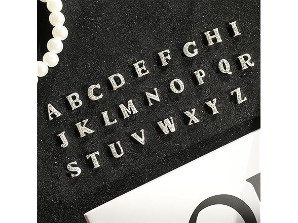 Pizadix 52 Pcs 3D Silver AB Nail Charms