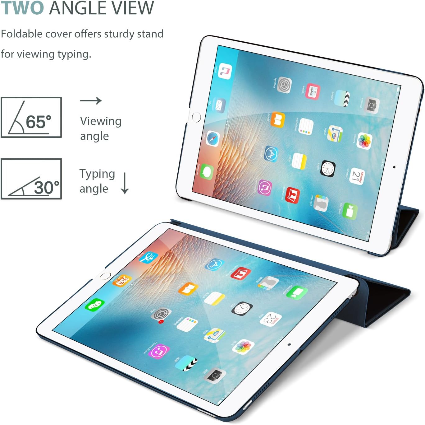 ProCase 9.7" iPad Ultra-Slim Stand Case Black - Gallery 13