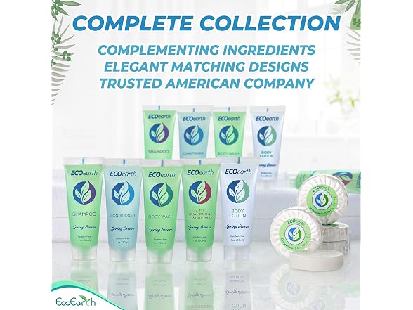 EcoEarth Travel Shampoo Conditioner 2in1 100 Pack