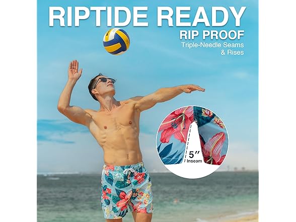 Kanu Men's Blue Newport Swim Trunks (S)