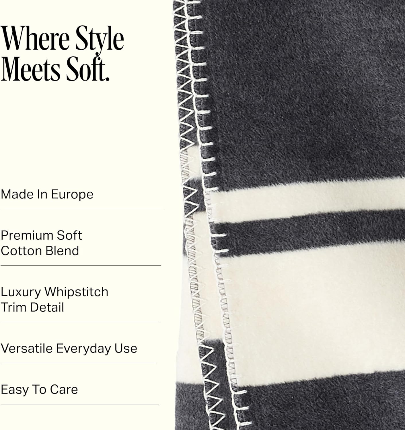 Preston Lane Highrise Throw 50x70 Slate - Gallery 11